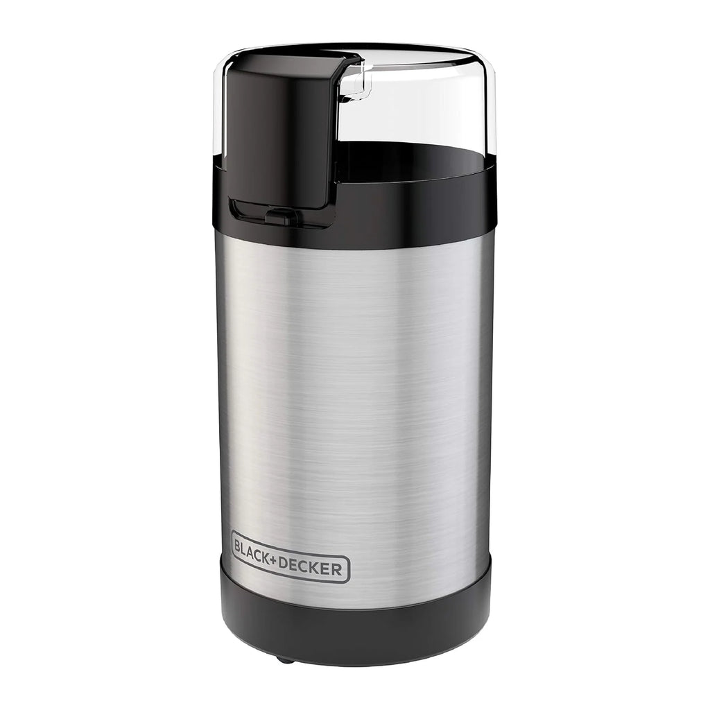 One Touch Coffee Grinder, 2/3 Cup Coffee Bean Capacity, Spice Grinder, One Touch Push-Button Control -150 Watts -Stainless Steel Blades