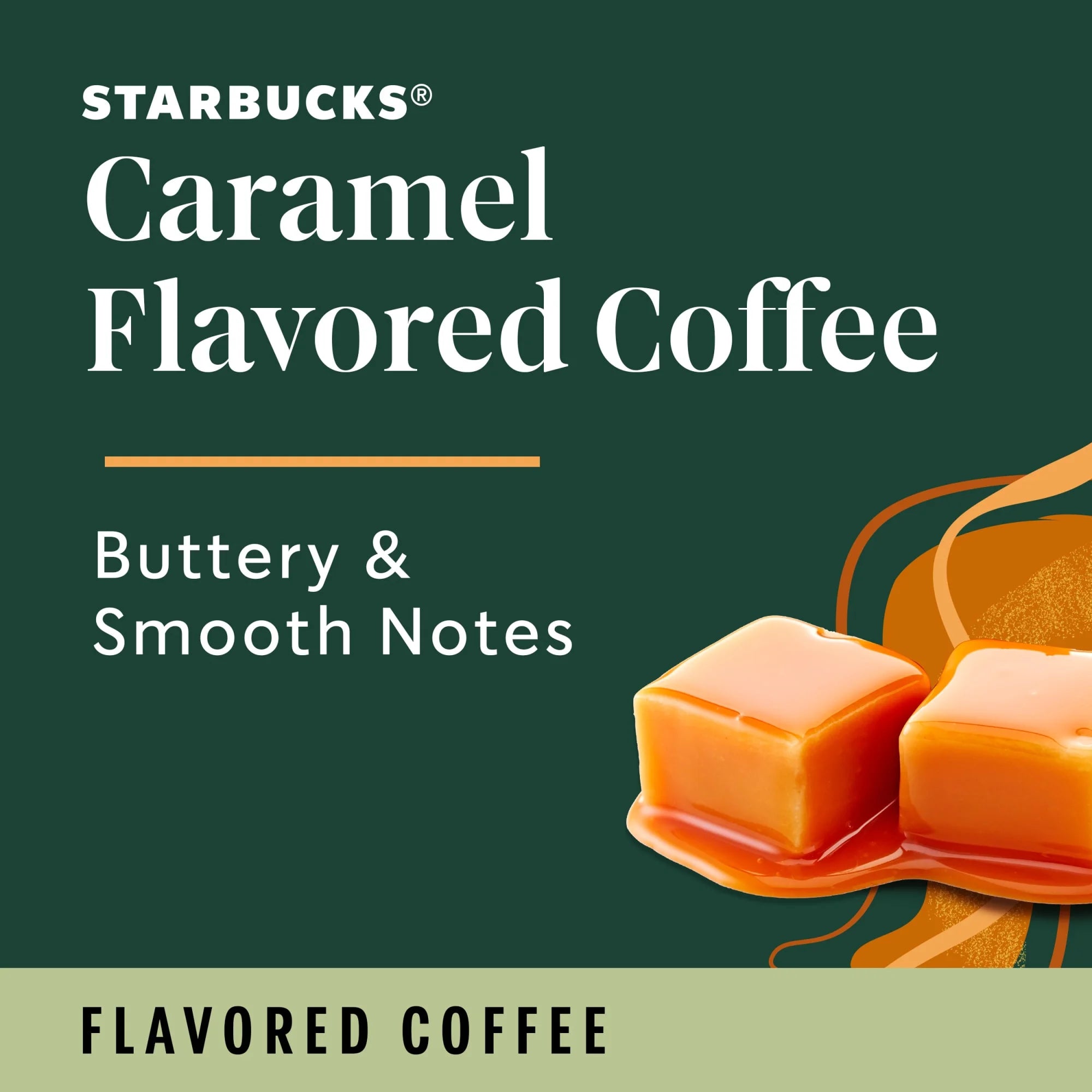 Starbucks Caramel, Hot or Iced Coffee, Flavored K-Cup Coffee Pods, 12 Count​