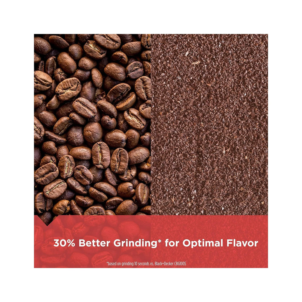One Touch Coffee Grinder, 2/3 Cup Coffee Bean Capacity, Spice Grinder, One Touch Push-Button Control -150 Watts -Stainless Steel Blades