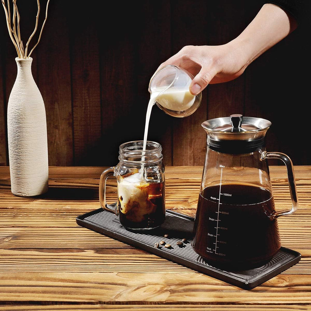 51Oz Cold Brew Maker, Borosilicate Glass Iced Coffee Tea Pitcher