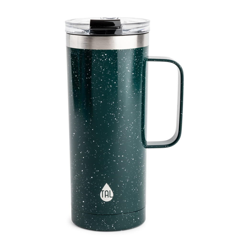20Oz Stainless Steel Mountaineer Travel Mug, Teal Speckle