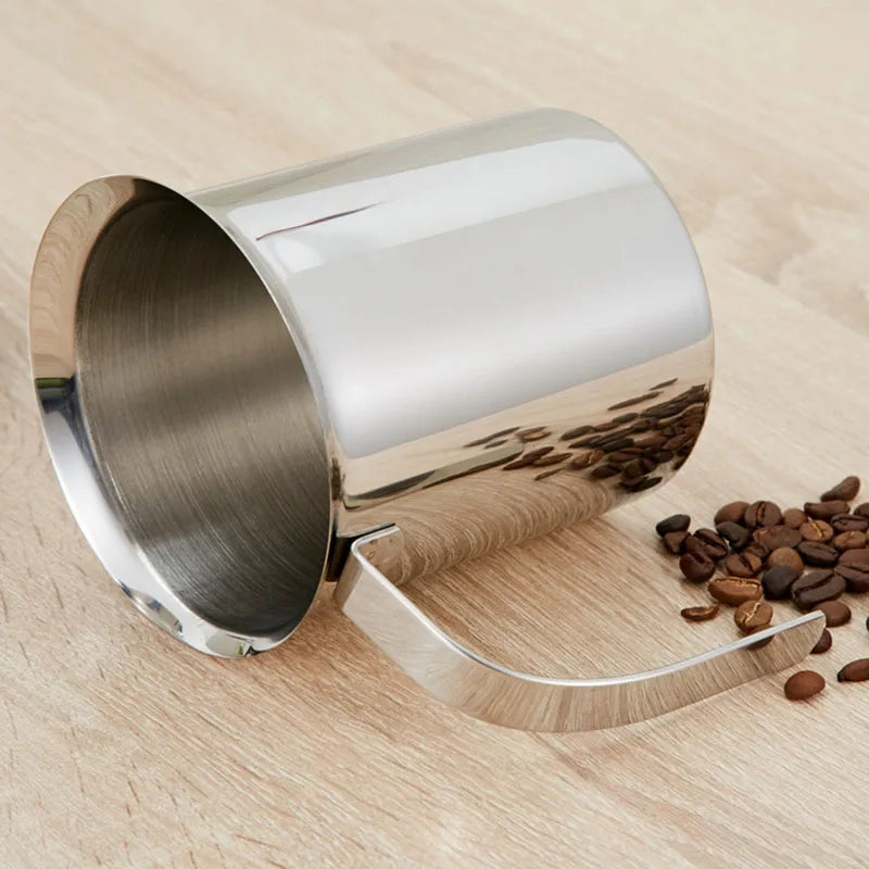 Manual Milk Frother Stainless Steel Hand Pump Creamer Double Mesh Coffee Milk Foam Frothing Pitcher Froth Maker Jug 400/800 ML