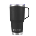 30Oz Stainless Steel Insulated Coffee Mug with Handle, Double Walled Vacuum Travel Cup with Lid & Straw, Reusable Thermal Coffee Cup, Portable Coffee Tumbler, Black